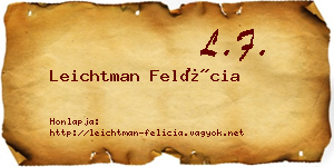 Leichtman Felícia névjegykártya